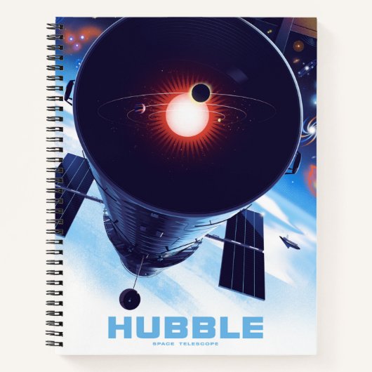 Hubble-Weltraumteleskop-Poster. Notizblock (Vorderseite)
