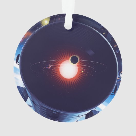 Hubble-Weltraumteleskop-Poster. Ornament (Rückseite)