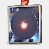 Hubble-Weltraumteleskop-Poster. Ornament Aus Metall (Links)