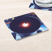 Hubble-Weltraumteleskop-Poster. Rechteckiger Pappuntersetzer (angewinkelt)