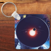 Hubble-Weltraumteleskop-Poster. Schlüsselanhänger (Vorderseite)