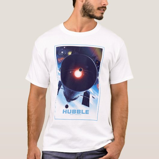 Hubble-Weltraumteleskop-Poster. T-Shirt (Vorderseite)