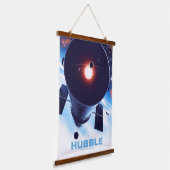 Hubble-Weltraumteleskop-Poster. Wandteppich Mit Holzrahmen (Gewinkelt)