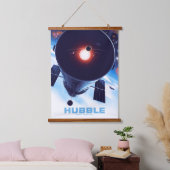 Hubble-Weltraumteleskop-Poster. Wandteppich Mit Holzrahmen (Schlafzimmer)