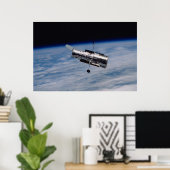 Hubble-Weltraumteleskop und Erde Poster (Heimbüro)
