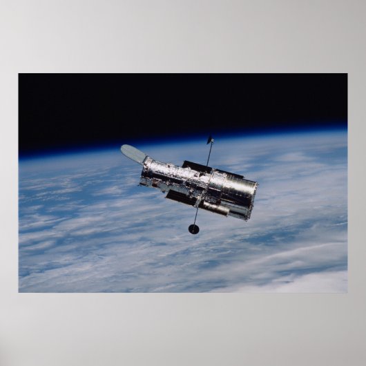 Hubble-Weltraumteleskop und Erde Poster (Vorne)