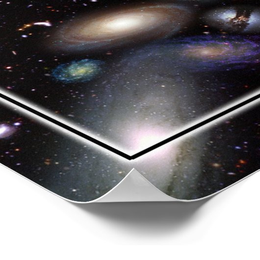 Hubbles Law Galaxy Poster (Ecke)