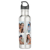 Hubby | 4 Foto Collage Valentine's Day Gift St. Edelstahlflasche (Rückseite)