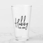 Hubby-Bierglas-Geschenk Glas (Vorderseite)