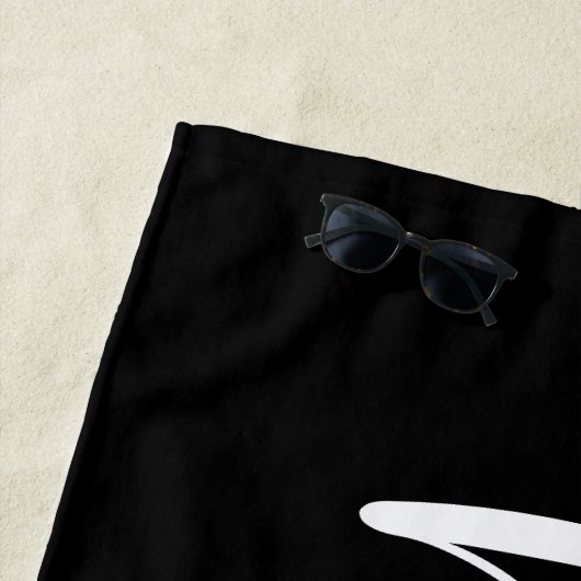 Hubby Black and White New Groom Strandtuch (Beispiel)