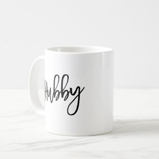 Hubby Brush Typografy Tasse (Vorderseite Links)