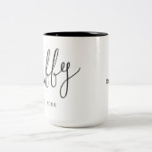 "Hubby" Couple-Tasse | Jahrestag | Hochzeit Zweifarbige Tasse (Mittel)