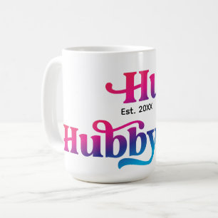 Hubby Couple Wedding Anniversary Custom Color Kaffeetasse