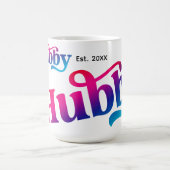 Hubby Couple Wedding Anniversary Custom Color Kaffeetasse (Mittel)