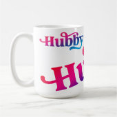 Hubby Couple Wedding Anniversary Custom Color Kaffeetasse (Links)