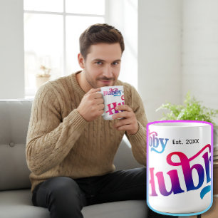Hubby Couple Wedding Anniversary Custom Color Kaffeetasse