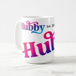 Hubby Couple Wedding Anniversary Custom Color Kaffeetasse