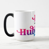 Hubby Couple Wedding Anniversary Custom Color Verwandlungstasse (Links)