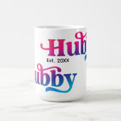 Hubby Couple Wedding Anniversary Custom Color Verwandlungstasse (Zentrum)