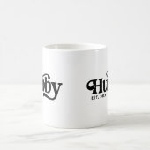 Hubby Couple Wedding Anniversary Custom Retro Kaffeetasse (Mittel)