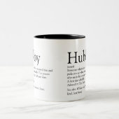Hubby Definition Zitat Schwarz-Weiß-Moderne Zweifarbige Tasse (Mittel)
