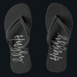 Hubby drehen Reinfälle mit silberne Badesandalen<br><div class="desc">Hubby drehen Reinfälle mit Goldsilber-Typografie um</div>