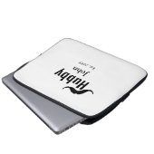 Hubby Ehemann Name Datum Jahr Schnurrbart einfach Laptopschutzhülle (Vorne Knopf)