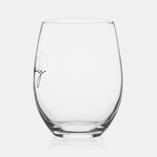 Hubby est 2024 frisch vermähltes Geschenk Weinglas Ohne Stiel (Links)