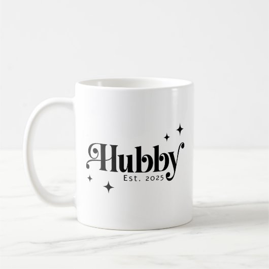 Hubby Est Jahr jedes farbigen eleganten Retro-Schr Kaffeetasse (Links)