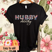 Hubby Est Jahr Personalisierte Hubby-Floral Alphab T-Shirt