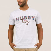Hubby Est Jahr Personalisierte Hubby-Floral Alphab T-Shirt (Vorderseite)