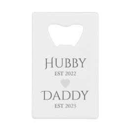 Hubby Est. XXXX, Daddy Est. XXXX - Tag des Vaters Geldbeutel Flaschenöffner