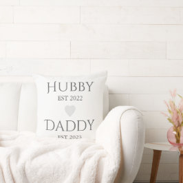 Hubby Est. XXXX, Daddy Est. XXXX - Tag des Vaters Kissen