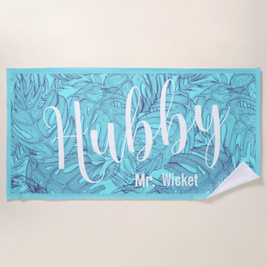 Hubby Hawaiian Beach Handtuch (Vorderseite)