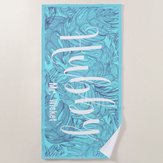 Hubby Hawaiian Beach Handtuch (Vorderseite)