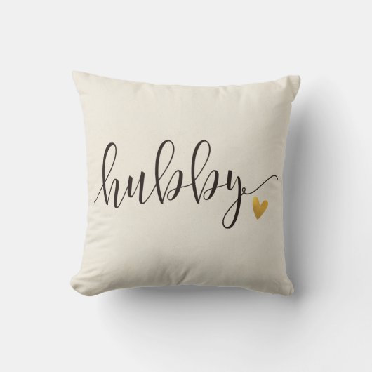 Hubby, Hubby und Wifey Wedding Geschenk Kissen (Vorderseite)
