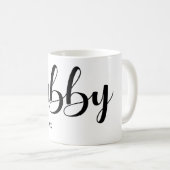 Hubby-Kalligraphie Kaffeetasse (VorderseiteRechts)