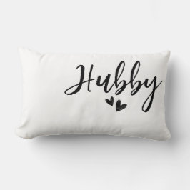 Hubby, minimalist wedding pillow lendenkissen