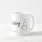 "Hubby". Minimalistisch Kaffeetasse (VorderseiteRechts)