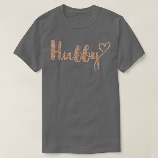 Hubby mit Herz Fau Rose Gold T-Shirt (Design vorne)