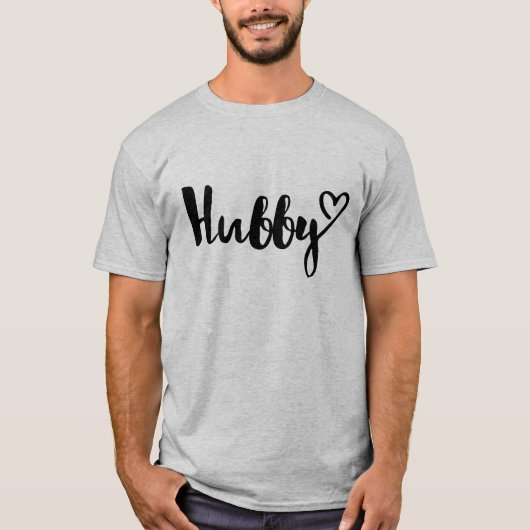 Hubby mit Herz T-Shirt (Vorderseite)