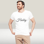 Hubby Modern Honeymoon Black Script White Men's T-Shirt