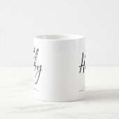 Hubby Modern Typografy Husband Mr. Wedding Seine Kaffeetasse (Mittel)