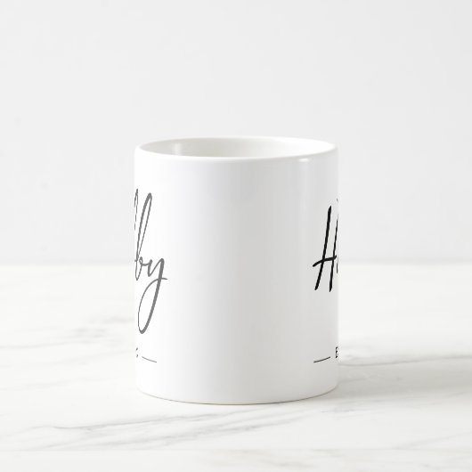 Hubby Modern Typografy Husband Mr. Wedding Seine Kaffeetasse (Mittel)