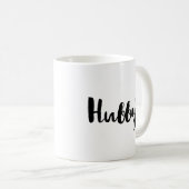 Hubby Mug Wedding Engagement Gift Coffee Cup Kaffeetasse (VorderseiteRechts)