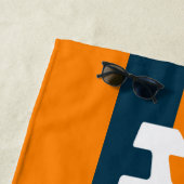 Hubby neu gezogenes Groom Orange & Navy Beach Hand Strandtuch (Beispiel)