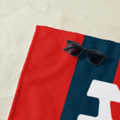 Hubby New Groom Red & Navy Strip Beach Handtuch (Beispiel)