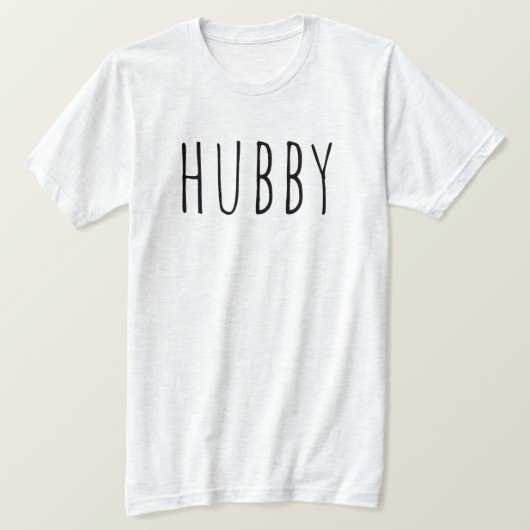 Hubby New Husband Bridal Honeymoon Wedding T-Shirt (Design vorne)