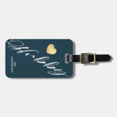Hubby| Personalisierte Flitterwochen Gepäckanhänger (Vorderseite horizontal)