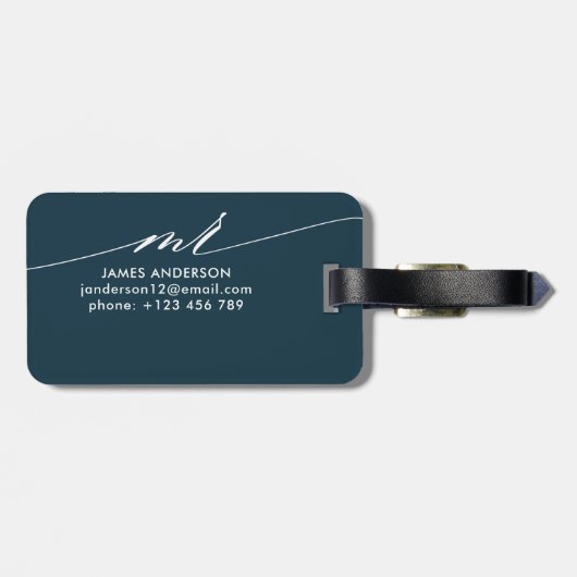 Hubby| Personalisierte Flitterwochen Gepäckanhänger (Rückseite horizontal)